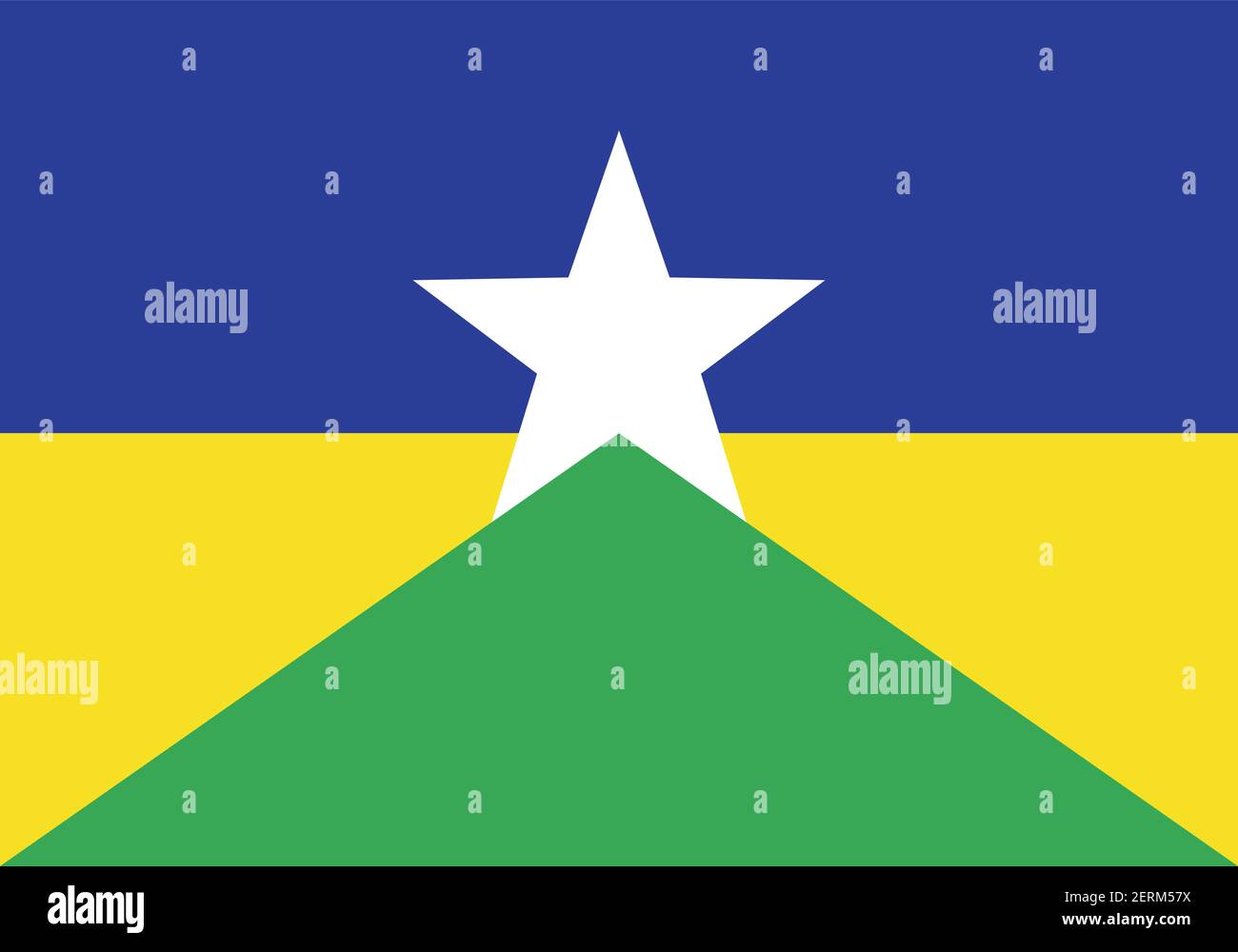Le drapeau officiel de Rondonia Illustration de Vecteur