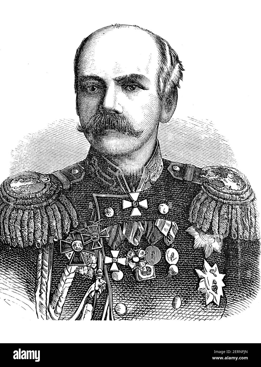 'Konstantin Petrovich von Kaufman (* 19 février jul./ 3 mars 181818greg.; † 4 Mayjul./ 16 mai 1882greg.) était un général de l'armée russe / Konstant Banque D'Images