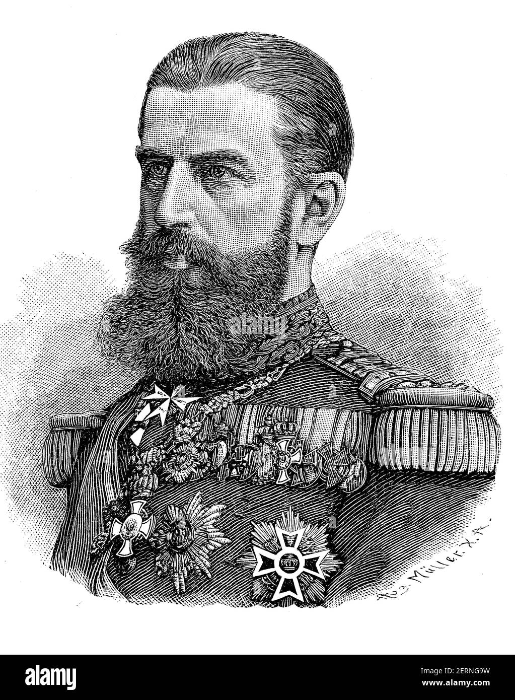 'Karl Eitel Friedrich Zephyrinus Ludwig von Hohenzollern-Sigmaringen (* 20 avril 1839; † 10 octobre 1914 ) était à partir de 1866 comme Carol i Prince et depuis Banque D'Images