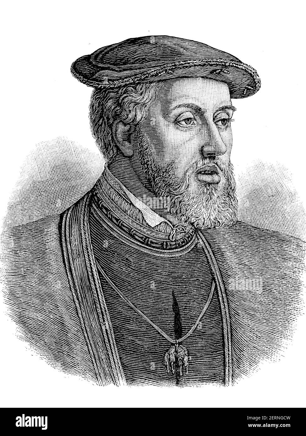 'Charles V, Carlos I, Français Charles Quint (né le 24 février 1500; mort le 21 septembre 1558) était membre de la dynastie des Habsbourg et de l'Emper romain Saint Banque D'Images