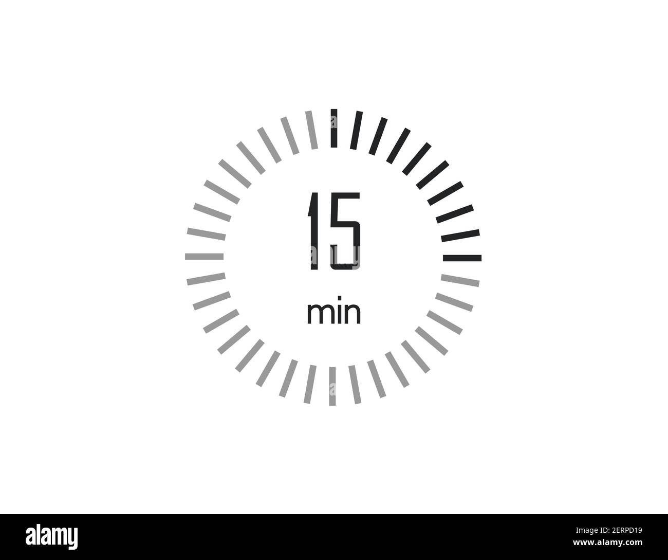 Timer 15 minutes vector illustration Banque de photographies et d'images à  haute résolution - Alamy