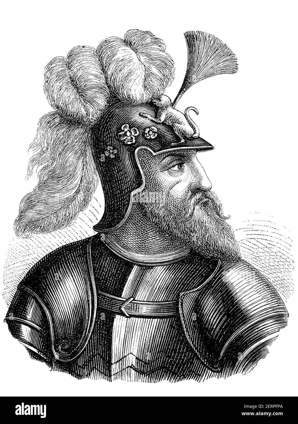 Frédéric le libre, 1257 - le 16 novembre 1323, souvent appelé Frédéric le bitten, était Margrave de Meissen et Landgrave de Thuringe et le dernier mâle Banque D'Images
