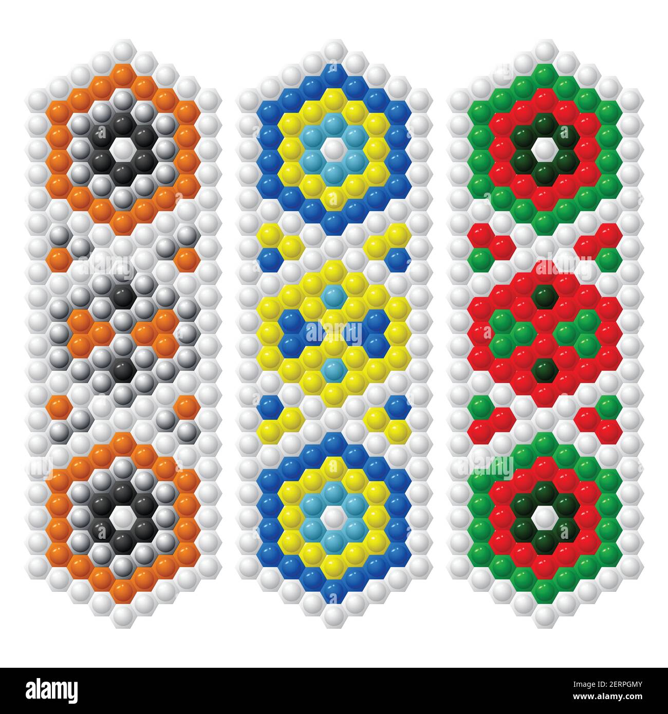 Bandes de couleur hexagonale Illustration de Vecteur