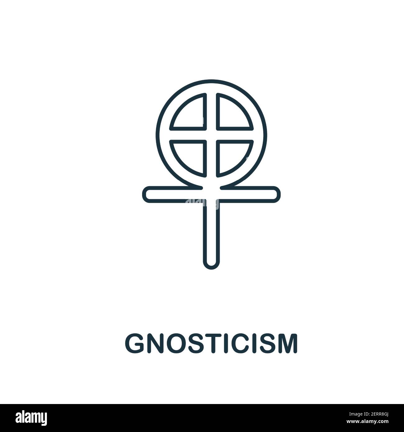 Icône gnosticisme. Élément simple de la collection de religion. Icône Creative Gnosticisme pour la conception de sites Web, les modèles, les infographies et plus encore Illustration de Vecteur