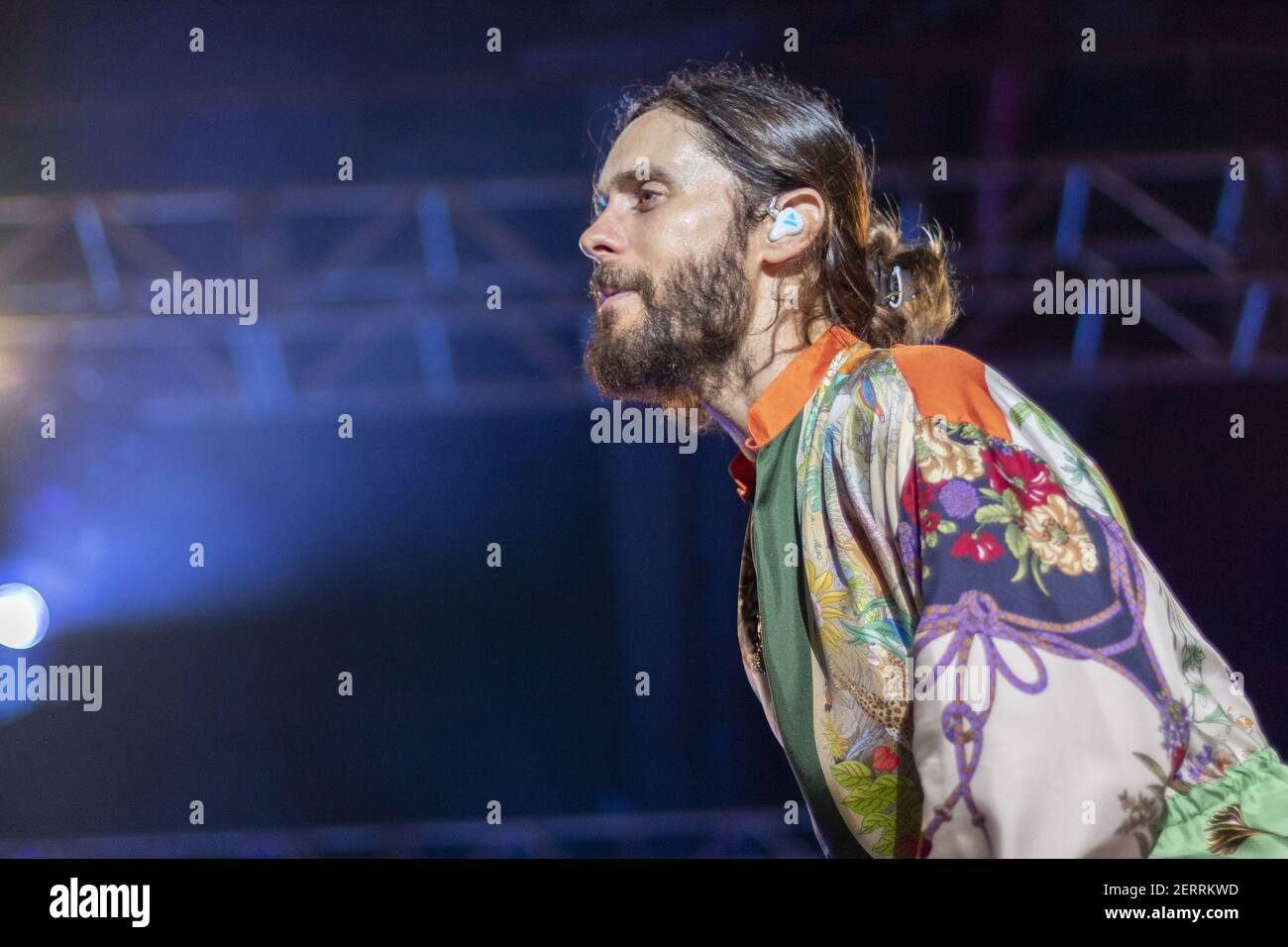 PORTO ALEGRE, RS - 29.09.2018: TRENTE SECONDES À mars EM PORTO ALEGRE -  Jared Leto (chant, guitare et guitare acoustique) et frère Shannon Leto ( batterie, guitare acoustique et percussion) pendant le spectacle