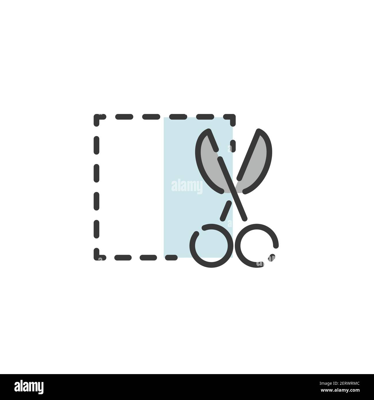 Bon de réduction. Billet de découpe et ciseaux. Icône de couleur remplie. Illustration vectorielle de commerce isolée Illustration de Vecteur