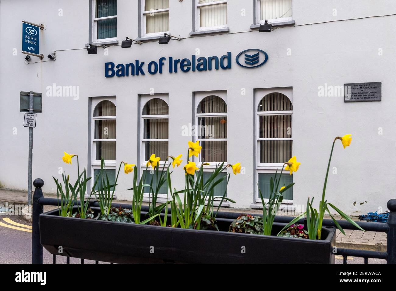 Bantry, West Cork, Irlande. 1er mars 2021. Bank of Ireland a annoncé la fermeture de sa succursale à Bantry en septembre. La fermeture fait partie d'un ponl national de 103 succursales, dont 88 en République d'Irlande. Crédit : AG News/Alay Live News Banque D'Images