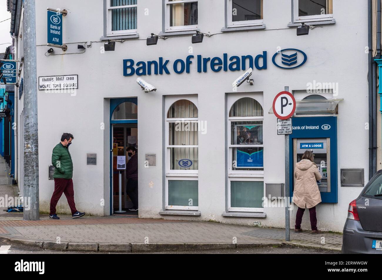 Bantry, West Cork, Irlande. 1er mars 2021. Bank of Ireland a annoncé la fermeture de sa succursale à Bantry en septembre. La fermeture fait partie d'un ponl national de 103 succursales, dont 88 en République d'Irlande. Crédit : AG News/Alay Live News Banque D'Images