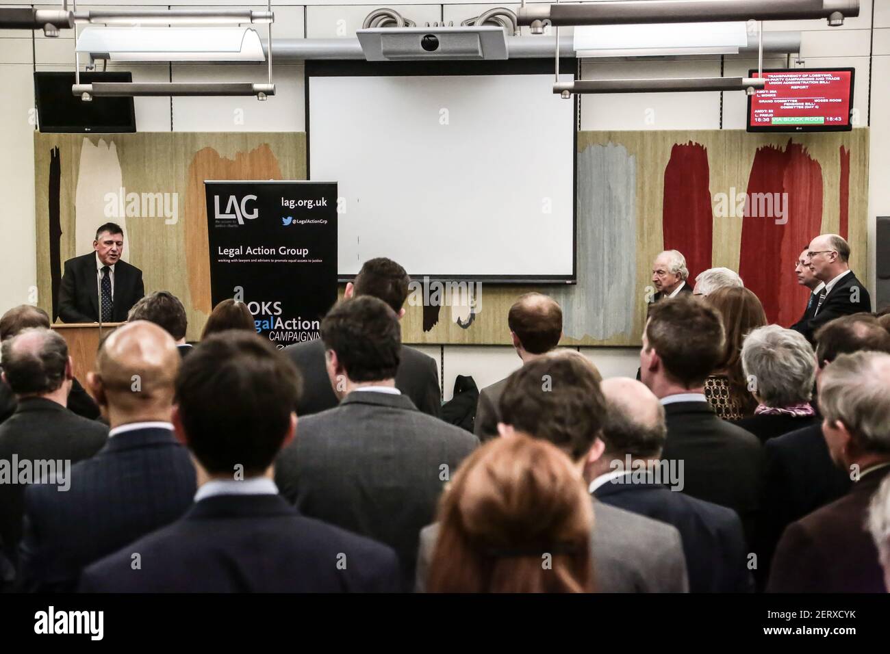 Lors de la réception pour la publication du rapport de la Commission basse, la lutte contre le déficit de conseil, à la Maison Portcullis Banque D'Images