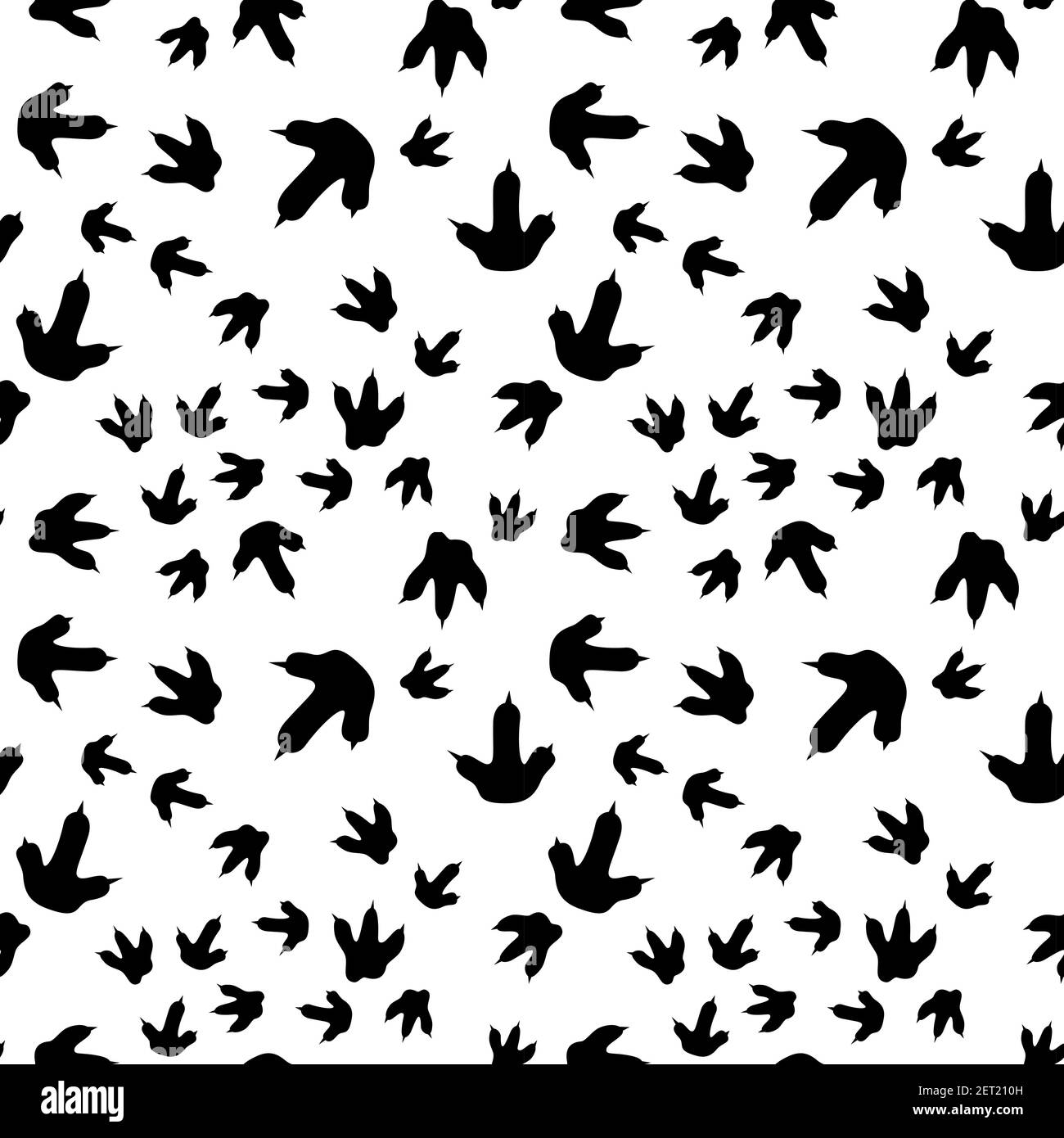 Traces d'empreinte de dinosaures. Motif sans couture minimal. Arrière-plan avec patte, griffe prédateur. Illustration avec empreinte de dinosaure parfaite pour le textile, l'emballage, le papier peint et le design Illustration de Vecteur