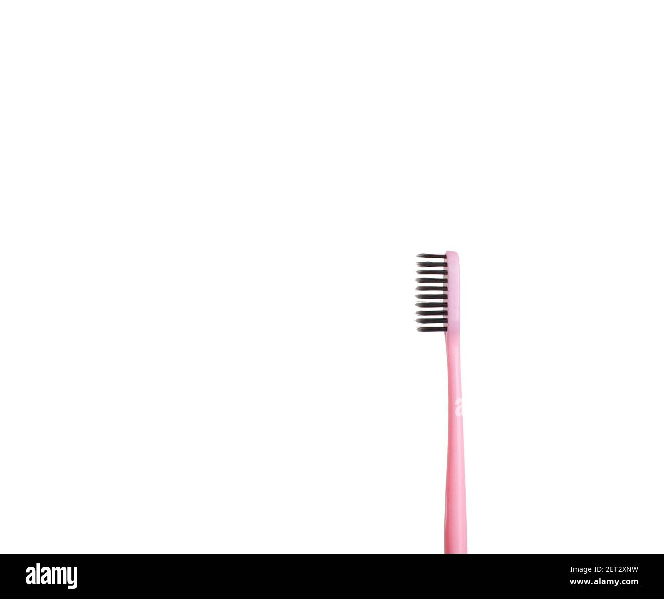 La joue rose est isolée sur fond blanc. Soin et hygiène de la cavité buccale Banque D'Images