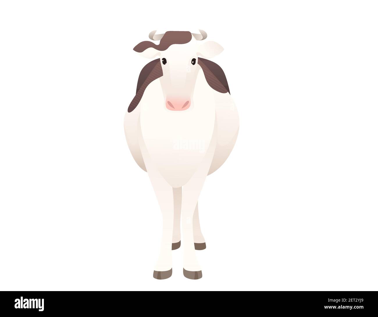 Bovins laitiers la vache ayrshire a repéré un animal mammifère domestique dessin animé illustration vectorielle sur fond blanc Illustration de Vecteur