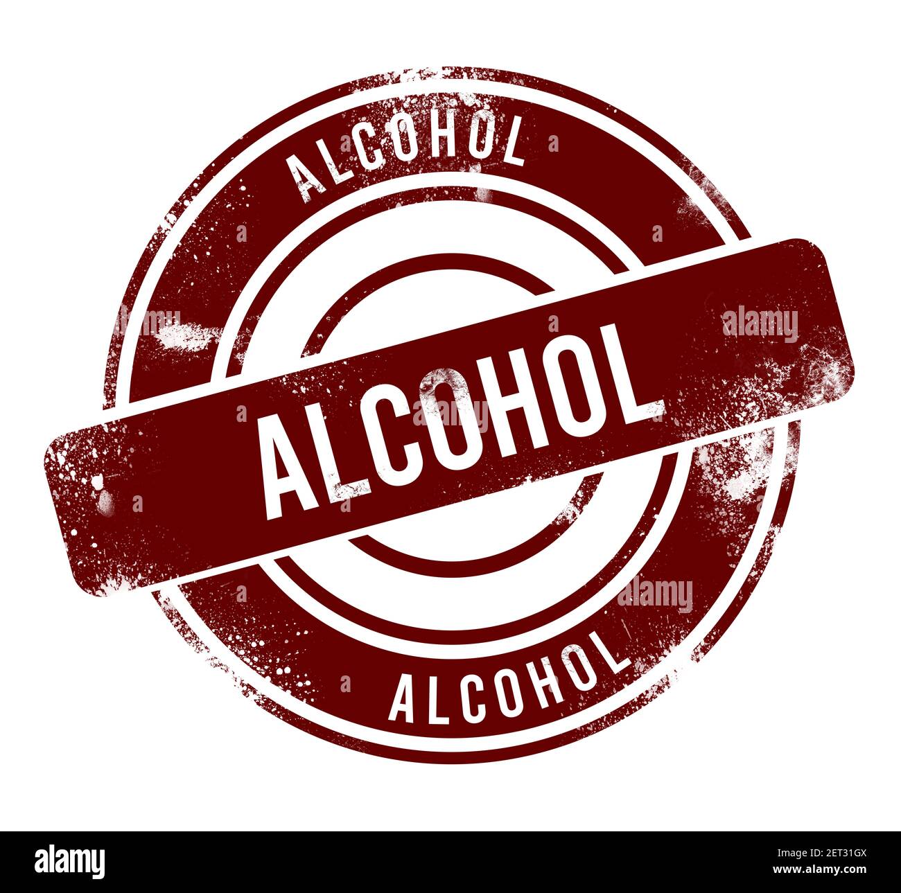 Alcool - bouton rond rouge grunge, timbre Photo Stock - Alamy