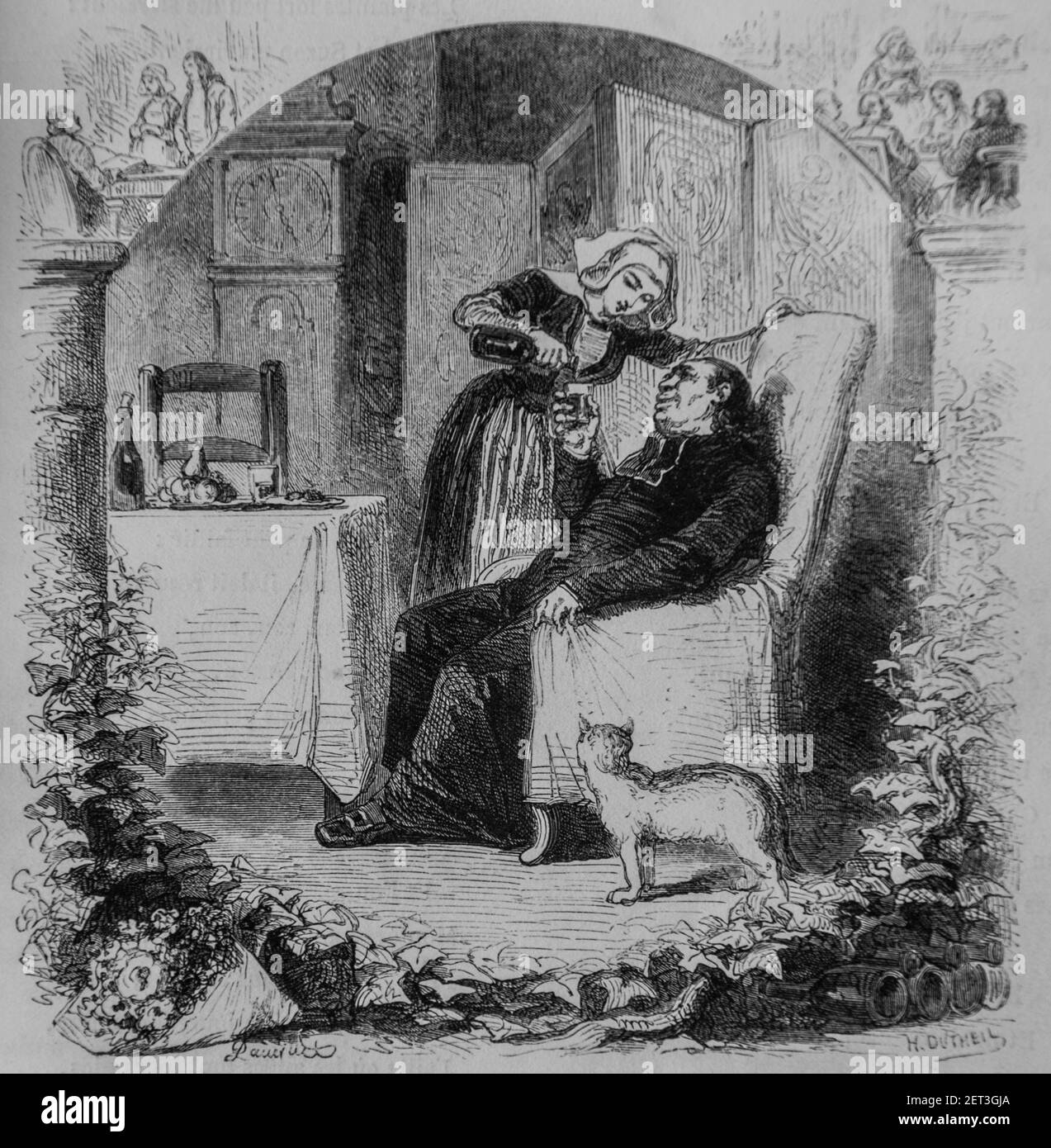 mon remède, , chansons de beranger,éditeur perropin 1866 Banque D'Images