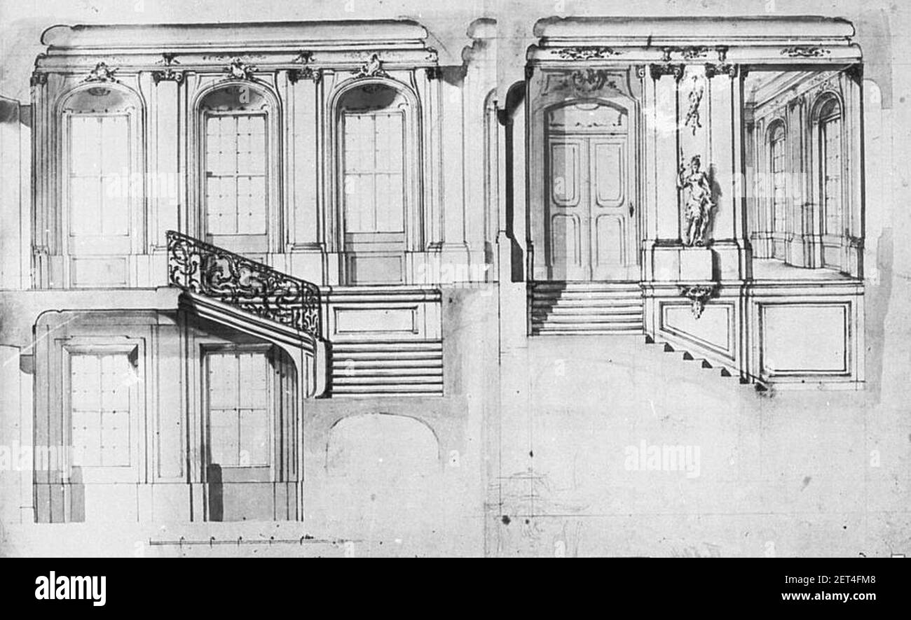 Pałac Saski klatka schodowa. Banque D'Images