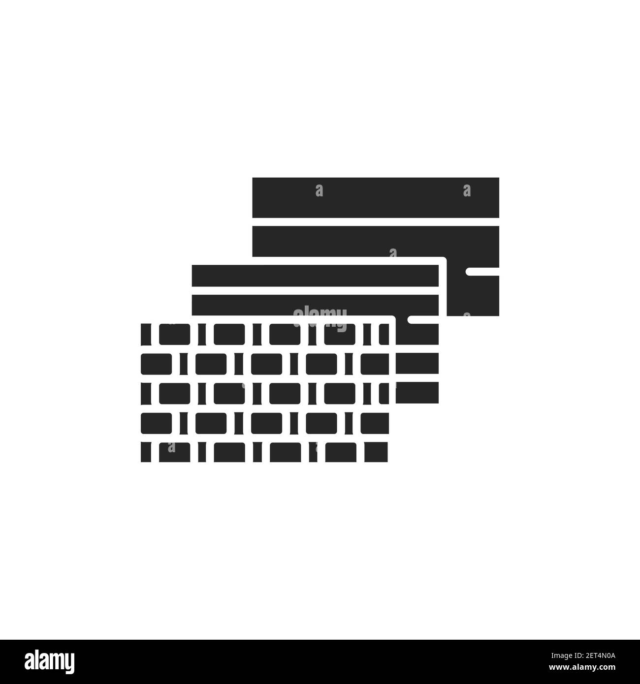 Icône de ligne de couleur de revêtement de façade. Pictogramme pour page Web, application mobile, Promo. Contour modifiable. Illustration de Vecteur