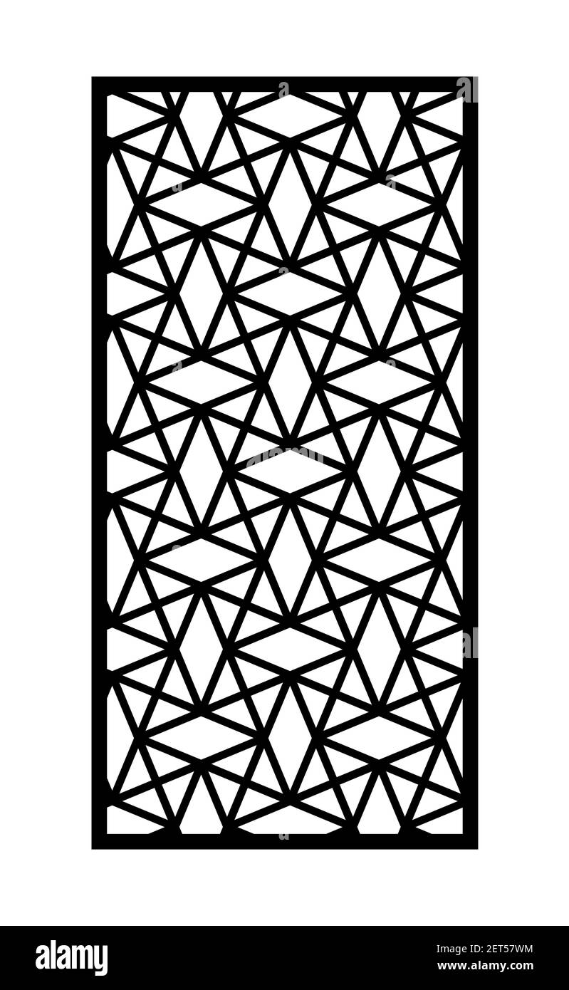Panneau décoratif, écran, mur. Modèle CNC moderne. Panneau vectoriel pour découpe au laser. Gabarit pour cloison intérieure, séparateur de salle, clôture de protection Illustration de Vecteur Panneau décoratif, écran, mur. Modèle CNC moderne. Panneau vectoriel pour découpe au laser. Gabarit pour cloison intérieure, séparateur de salle, clôture de protection Illustration de Vecteur