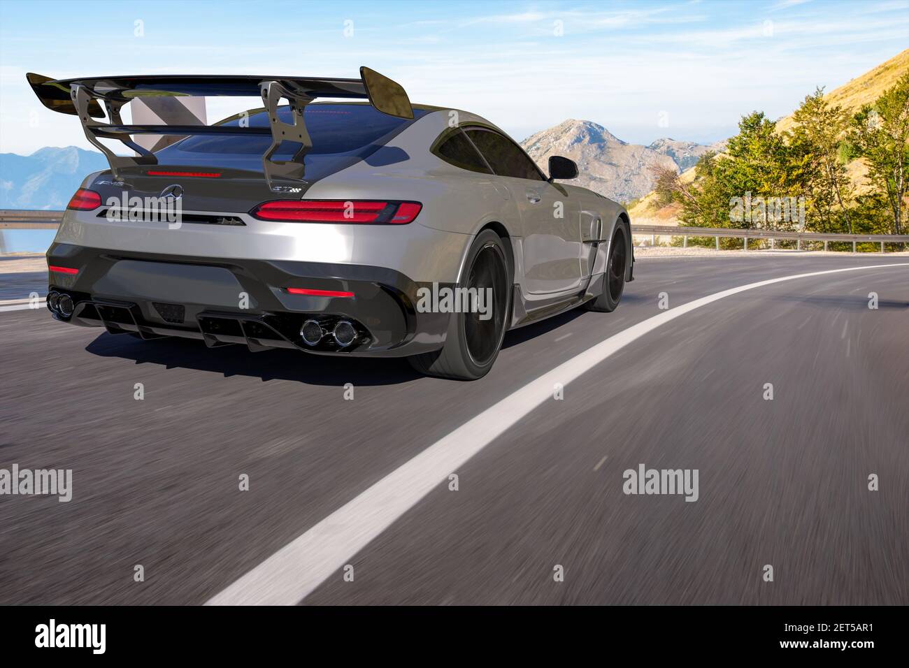 Mercedes-AMG GT série noire .auto avec un nouveau record de Nürburgring. Banque D'Images