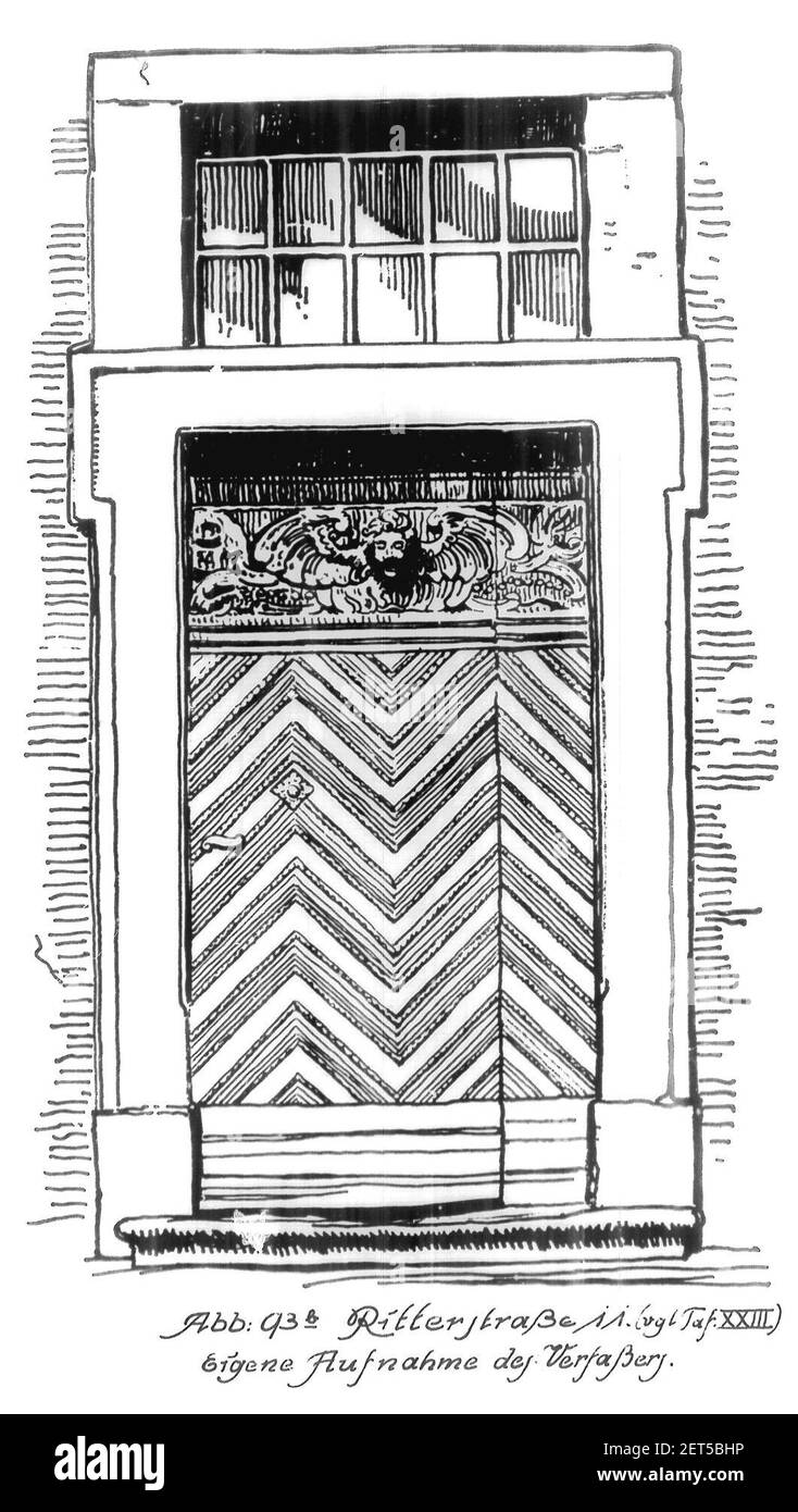 Paul Sültenfuß (1872-1937), Das Düsseldorfer Wohnhaus bis zur Mitte des 19. Jahrhunderts, (DISS. TH Aachen), 1922, ABB. 93b Ritterstraße 11. Banque D'Images