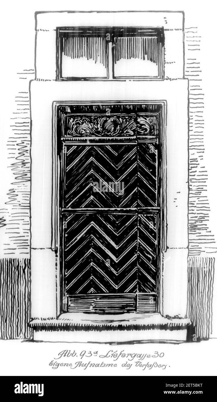 Paul Sültenfuß (1872-1937), Das Düsseldorfer Wohnhaus bis zur Mitte des 19. Jahrhunderts, (DISS. TH Aachen), 1922, ABB. 93a, Liefergasse 30. Banque D'Images
