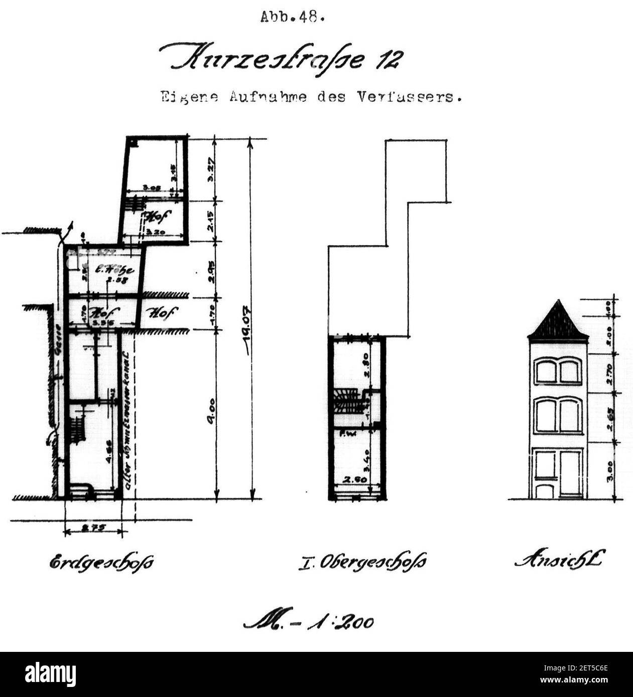 Paul Sültenfuß (1872-1937), Das Düsseldorfer Wohnhaus bis zur Mitte des 19. Jahrhunderts, (DISS. AACHEN), 1922, ABB.48 Kurzestraße 12. Banque D'Images