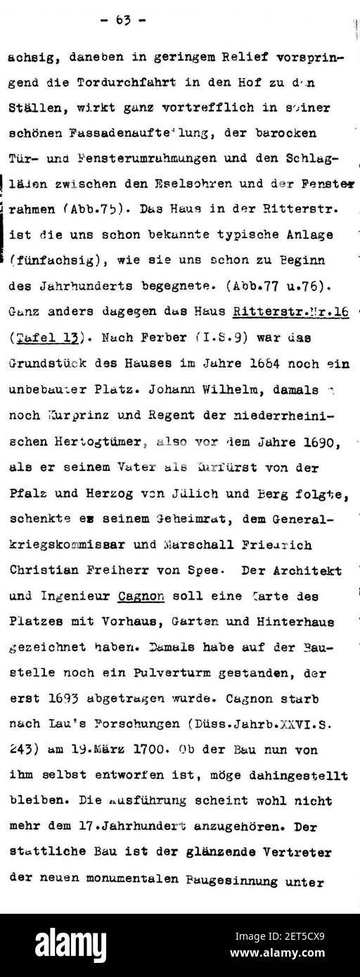 Paul Sültenfuß (1872-1937), Das Düsseldorfer Wohnhaus bis zur Mitte des 19. Jahrhunderts, (DISS. TH Aachen), 1922, S. 63. Banque D'Images