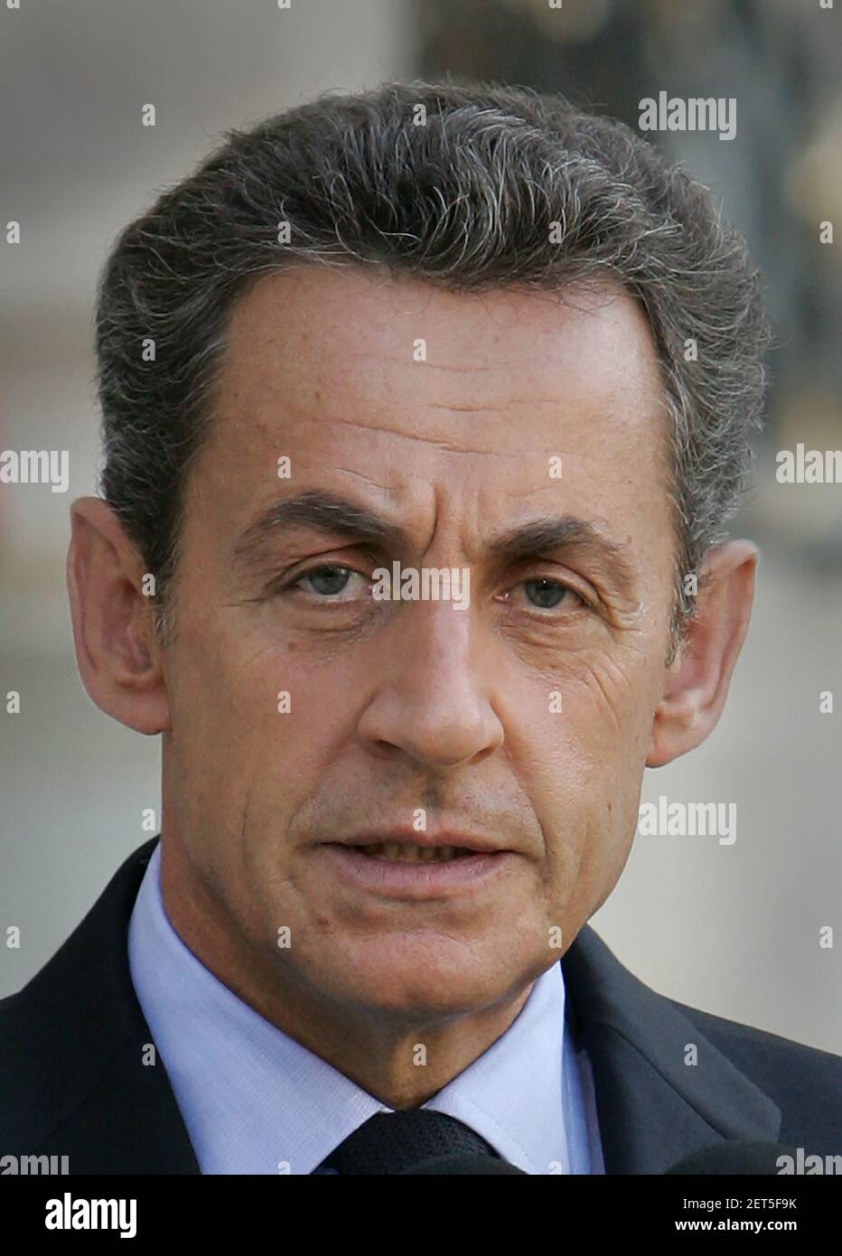 Paris, France. 1er mars 2021. Dossier photo en date du 30 septembre 2011 montre le président français Nicolas Sarkozy à l'Elysée Palace à Paris, France. Un tribunal français a condamné l'ancien chef de l'État de corruption le lundi 1er mars 2021 et l'a condamné à 3 ans de prison mais a suspendu 2 ans de la peine. Photo par Eco Clément/UPI crédit: UPI/Alay Live News Banque D'Images