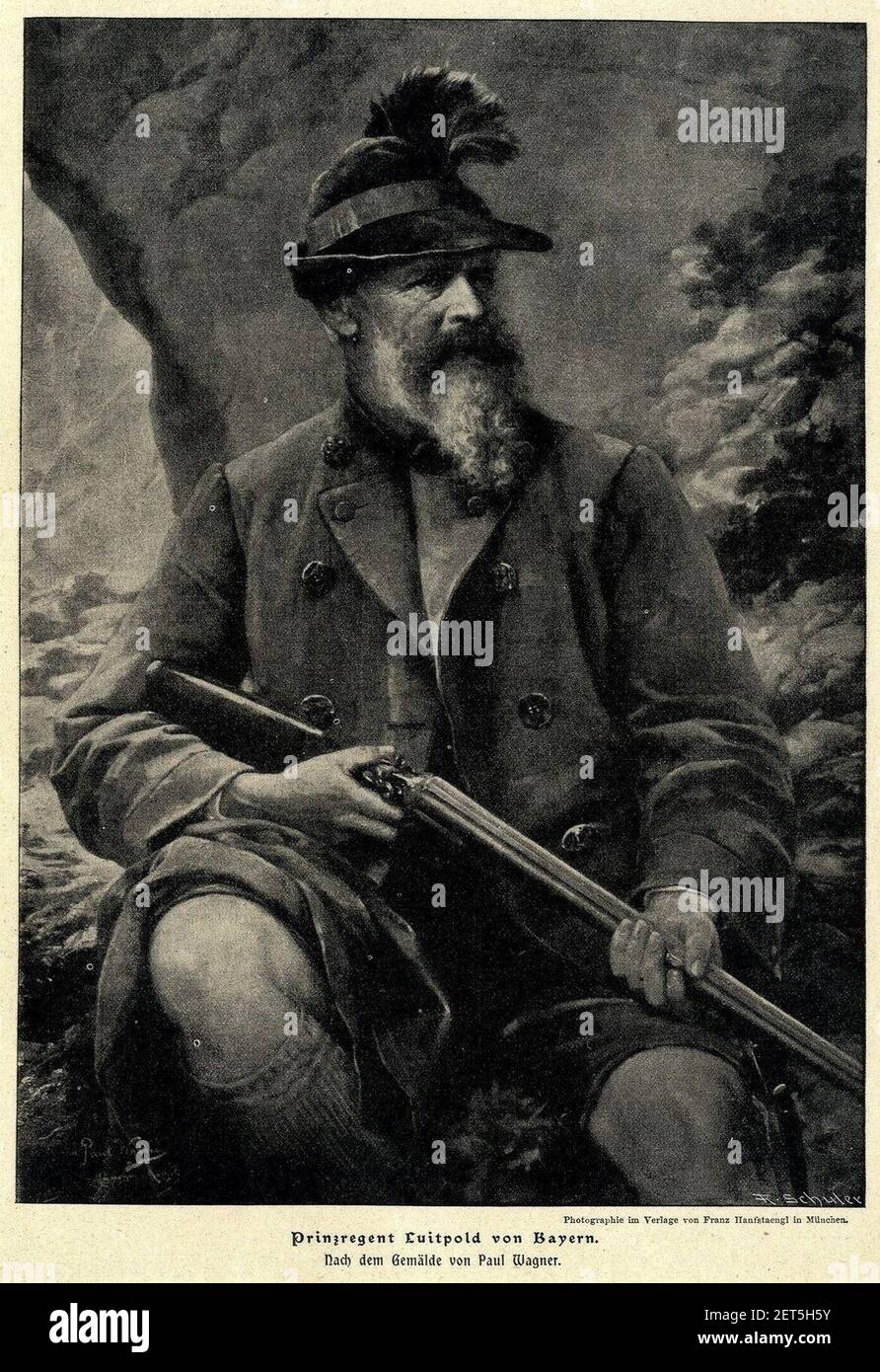 Paul Wagner - Prinzregent Luitpold von Bayern als Jäger. Banque D'Images