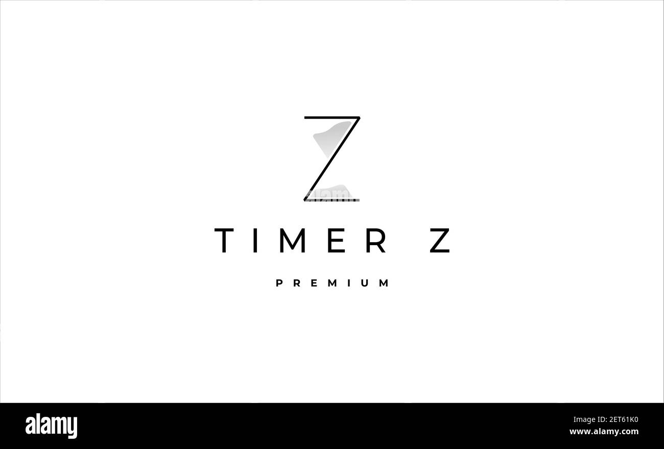 Lettre Z Hourglass logo icône Vector Design Banque D'Images