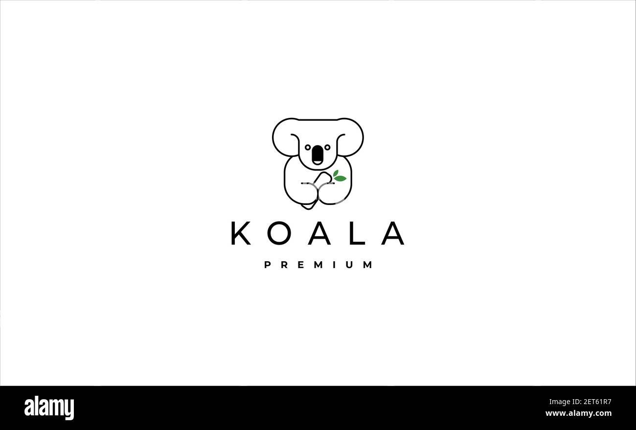 illustration vectorielle du logo koala Banque D'Images