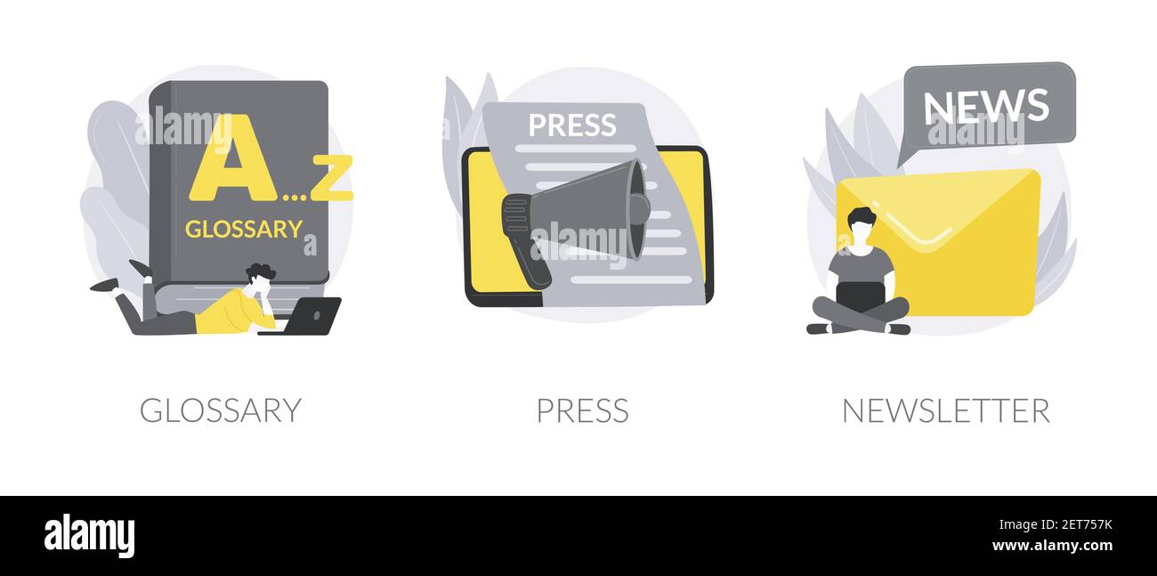 Interface de page Web d'entreprise concept abstrait illustrations vectorielles. Illustration de Vecteur