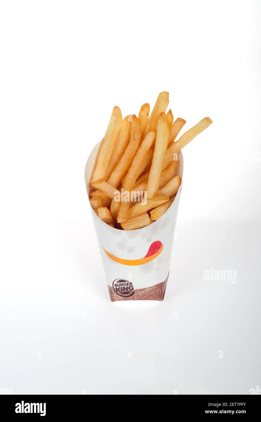 Burger King grandes frites Banque D'Images
