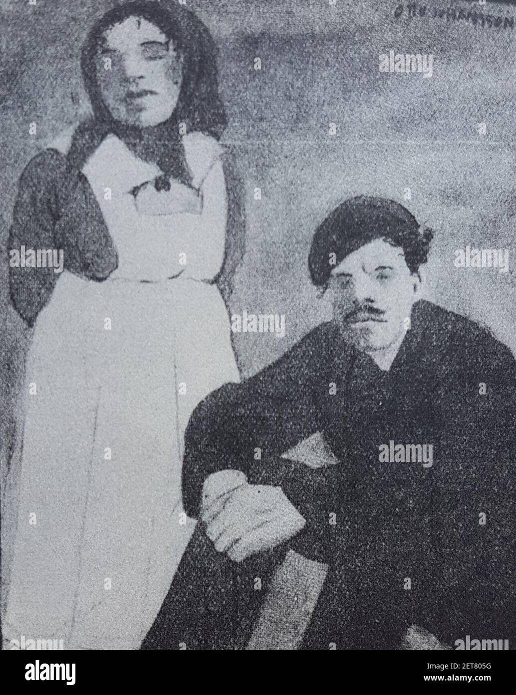 PAUS i förhållandet x Otto Johansson 1917. Banque D'Images