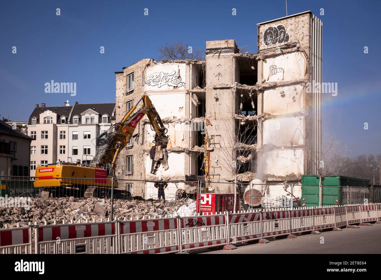 Démolition de l'ancien bâtiment de la Zurich Insurance Company sur Riehler Strasse, Cologne, Allemagne. Briss of bisherigen Buerogebaeudeareal Banque D'Images