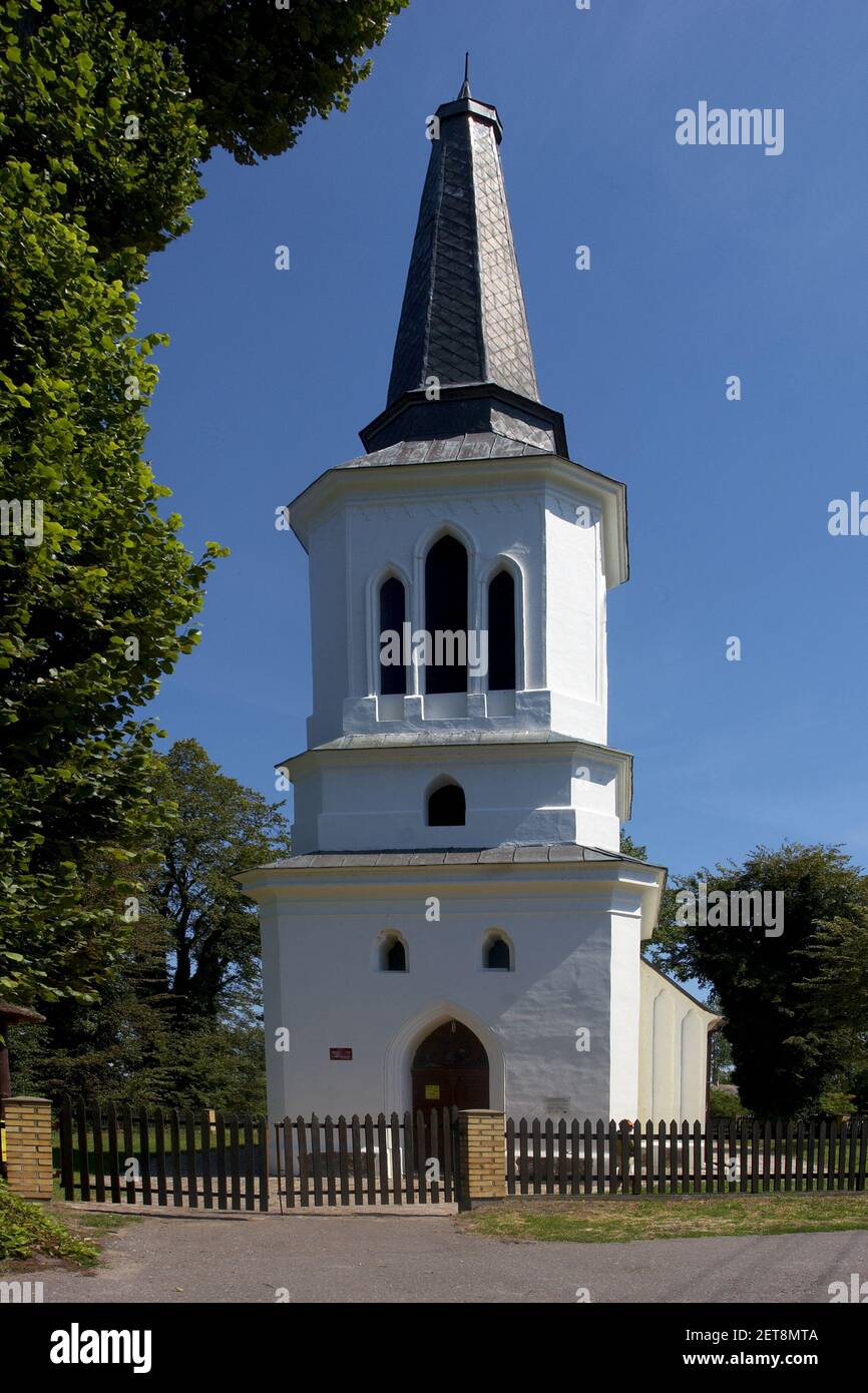 Pologne, Krasibor, Église, voïvodie de Poméranie occidentale. Banque D'Images