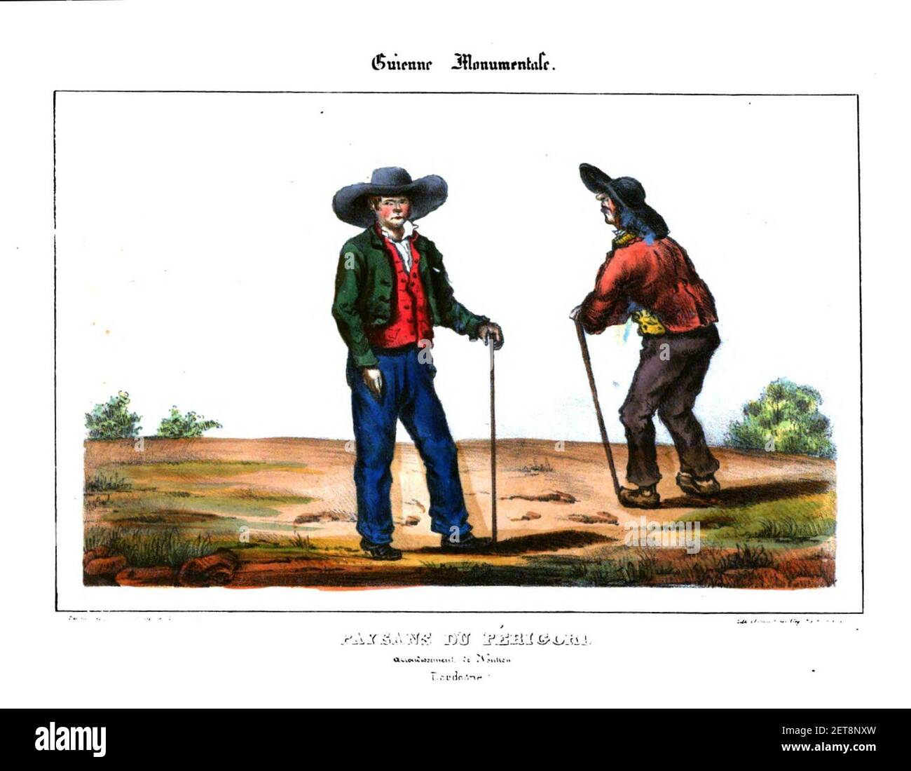 Paysans de Périgueux. Banque D'Images