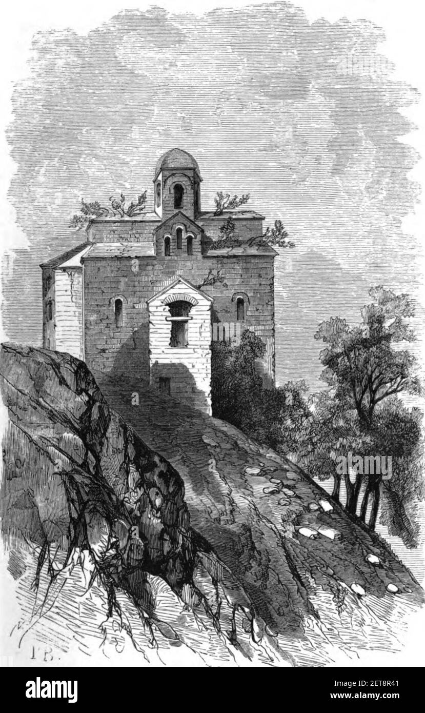 PO. Église de Khoumara (Typ. J. Claye). Floriant Gille. Lettres sur le Caucase et la Crimée. 1859. Banque D'Images