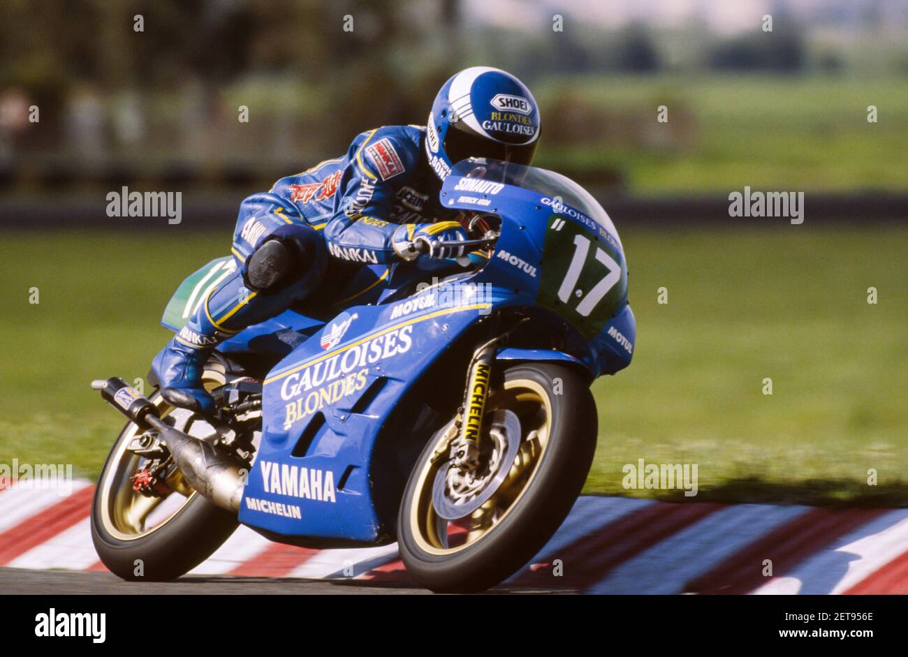 Patrick Igoa, (FR), Yamaha 250, moto GP 1987 Photo Stock - Alamy