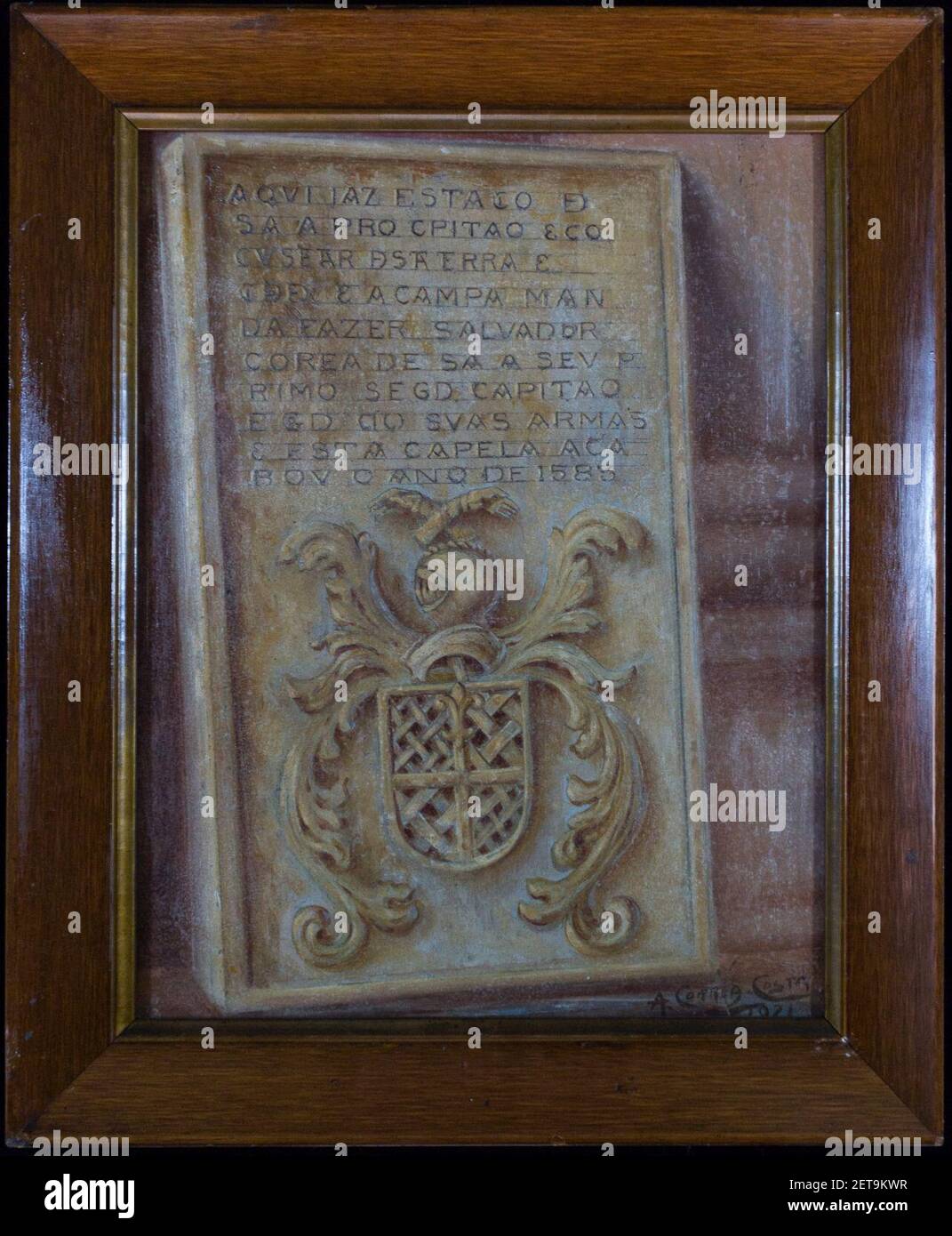 Pedra Tumular de Estácio de Sá, Banque D'Images