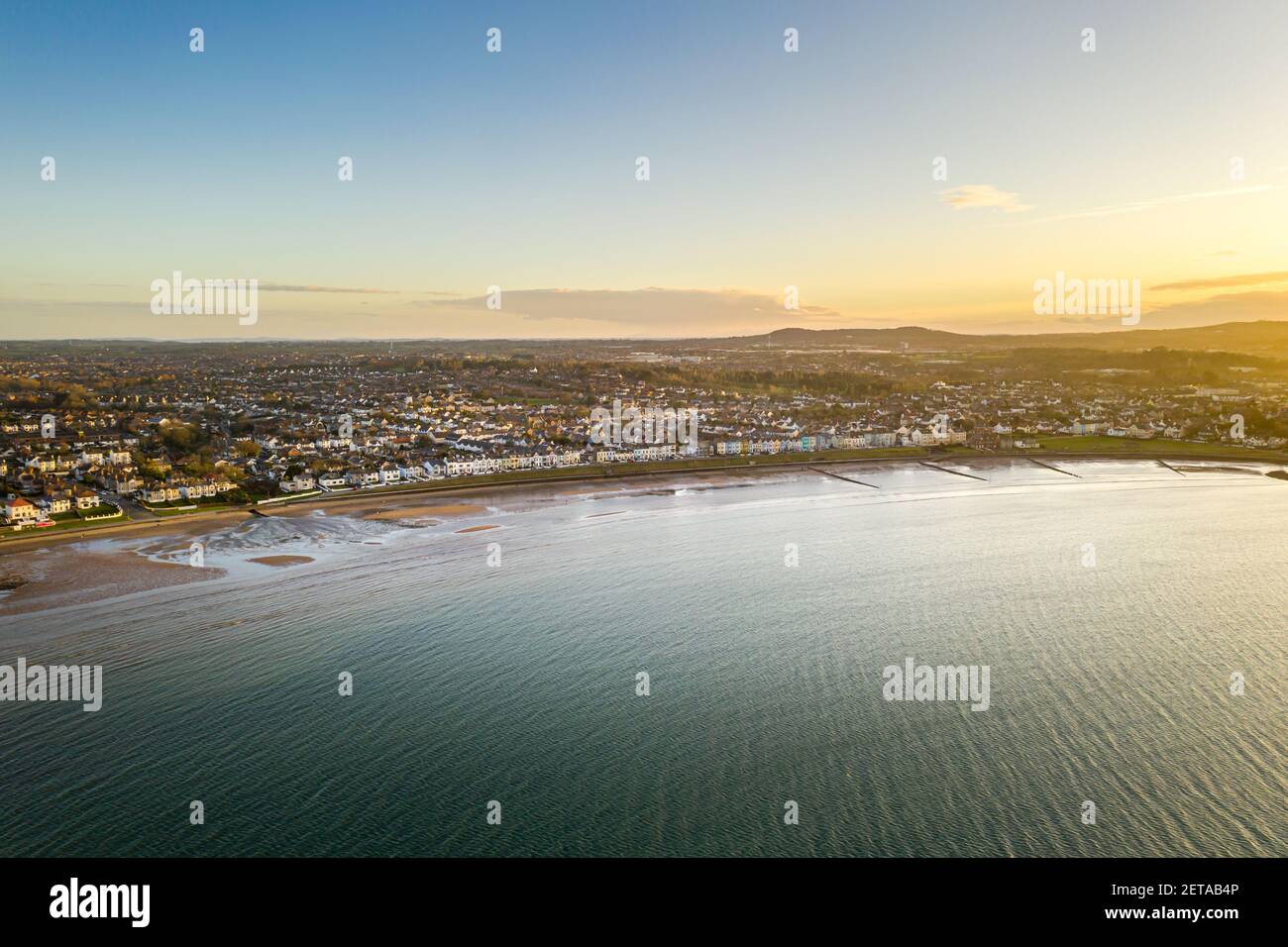 Plage de Ballyholme près de Bangor en Irlande du Nord Banque D'Images