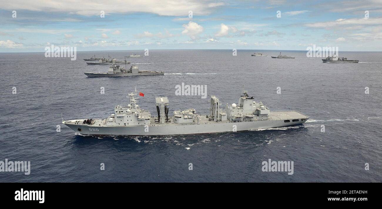 République populaire de Chine, navire de l'Armée populaire de libération (Marine) Qiandaohu (AO 886) pendant l'exercice Rim of the Pacific (RIMPAC) 2014. Banque D'Images