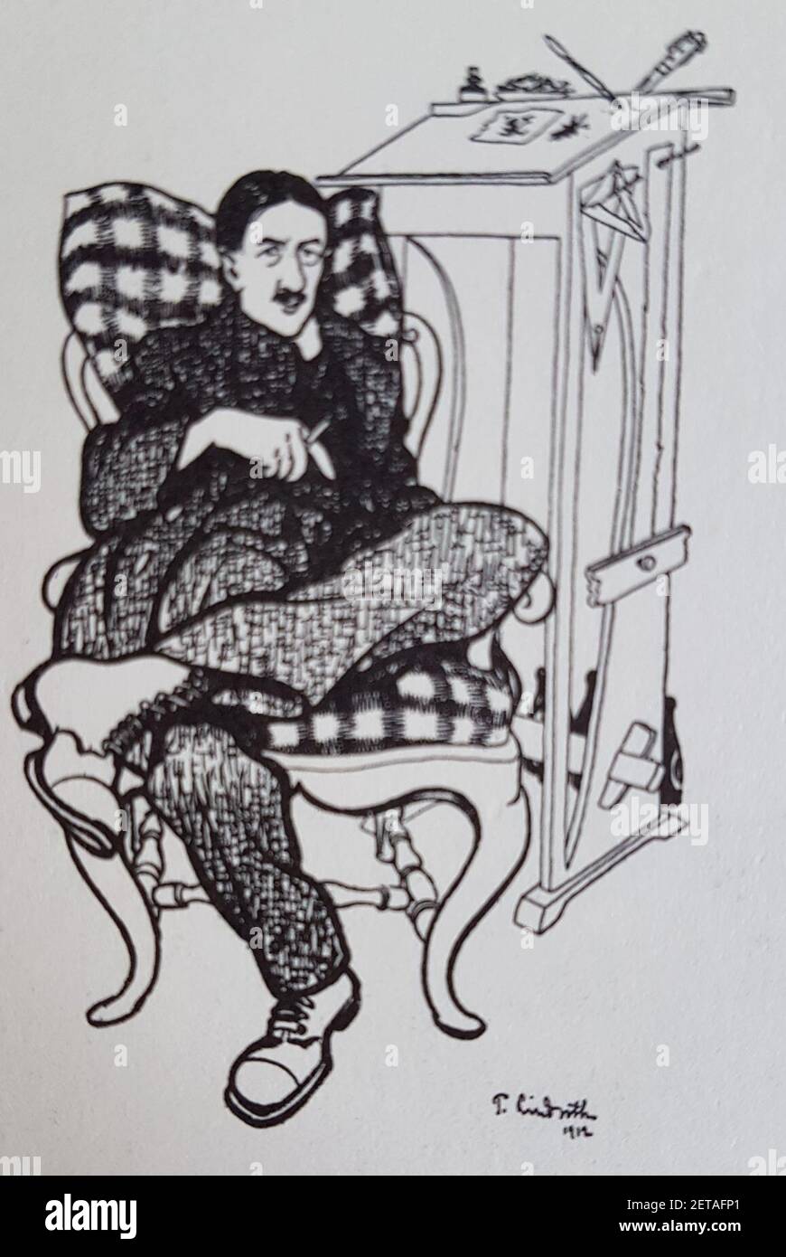 Par Lindroth född 1878. Banque D'Images