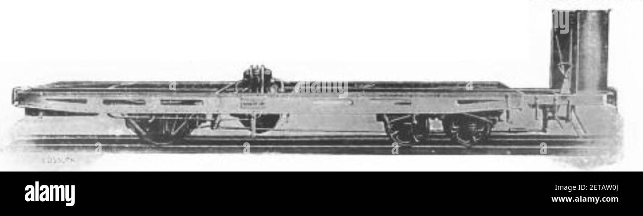 Peter Bauer - Lastautomobile im Pariser salon 1906 - Straßenbahnwagen mit Benzinmotorantrieb von Décauville Ainé (Zeitschrift des Mitteleuropäischen Motorwagen-Vereins, 1907, heft 3, S. 57, Fig. 17). Banque D'Images