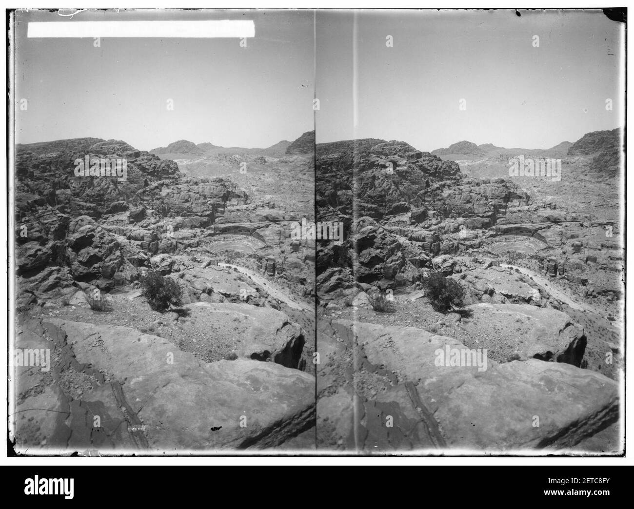 Petra en Transjordanie. Le théâtre d'el-Hubta Banque D'Images