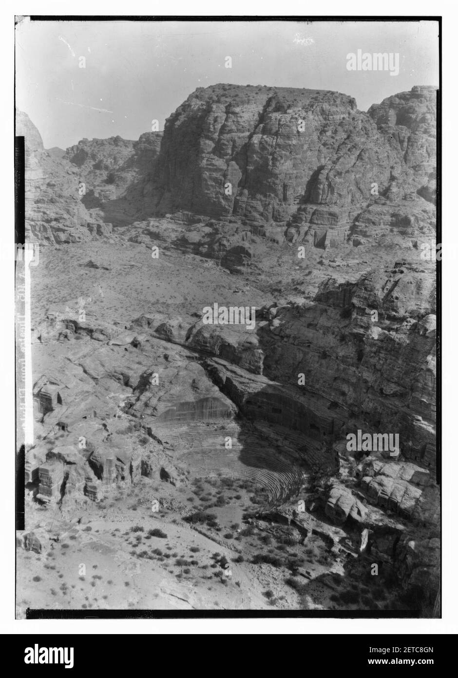 Petra en Transjordanie. Theatre de el-Hubta Banque D'Images