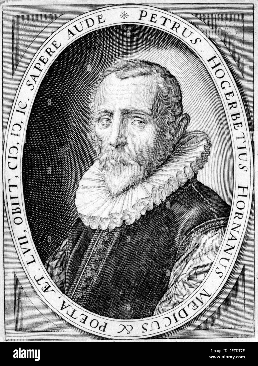 Petrus Hogerbeets (1542-1599), d'après Karel van Mander (I). Banque D'Images