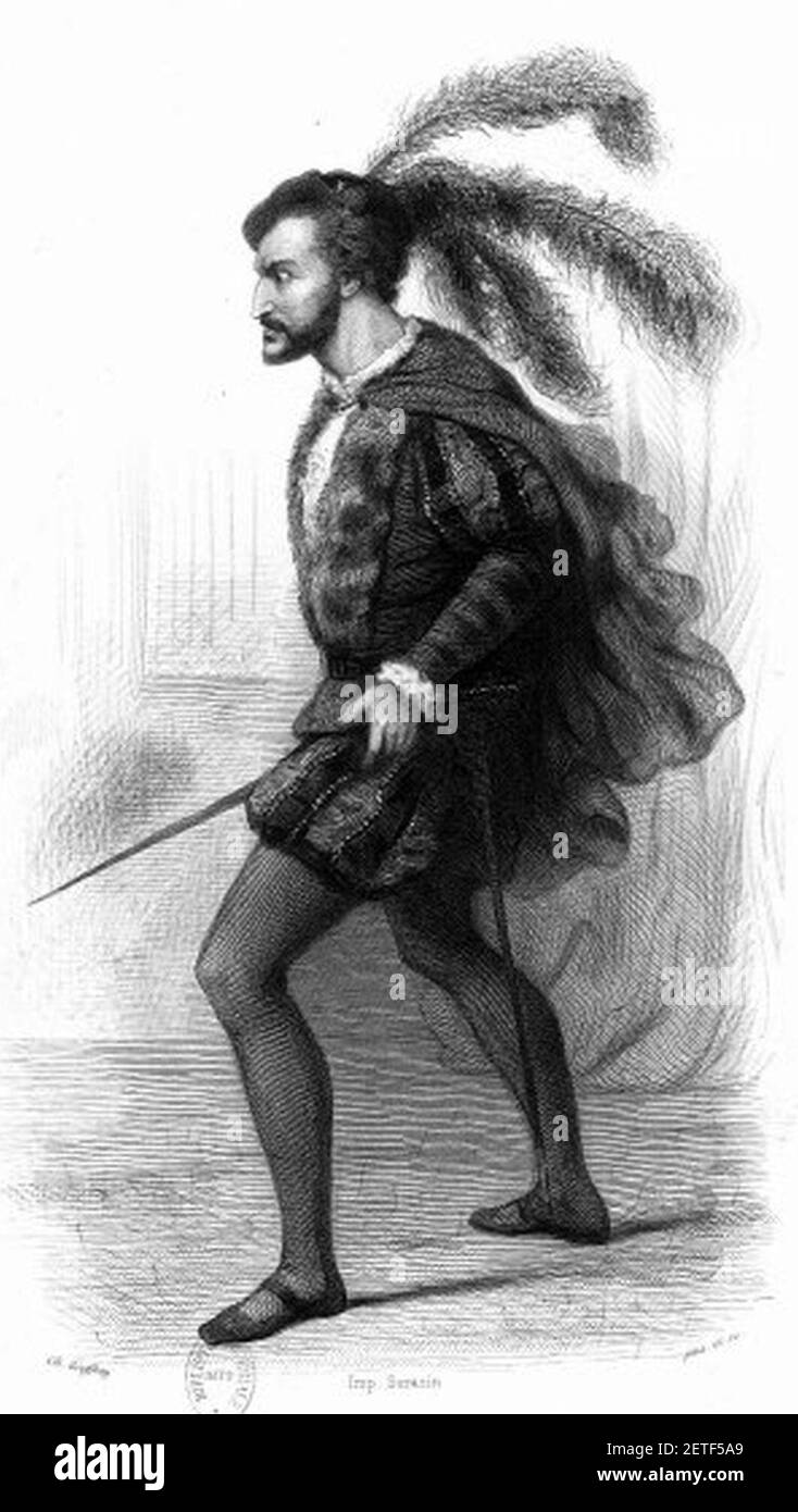 Philibert Rouvière par Charles-Michel Geoffroy. Banque D'Images Philibert Rouvière par Charles-Michel Geoffroy. Banque D'Images