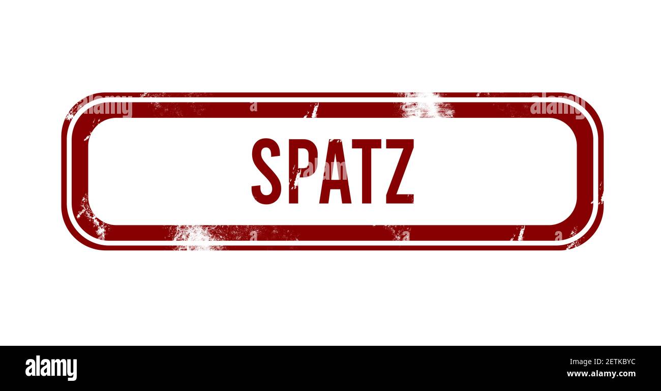 Spatz - bouton de grunge rouge, tampon Banque D'Images