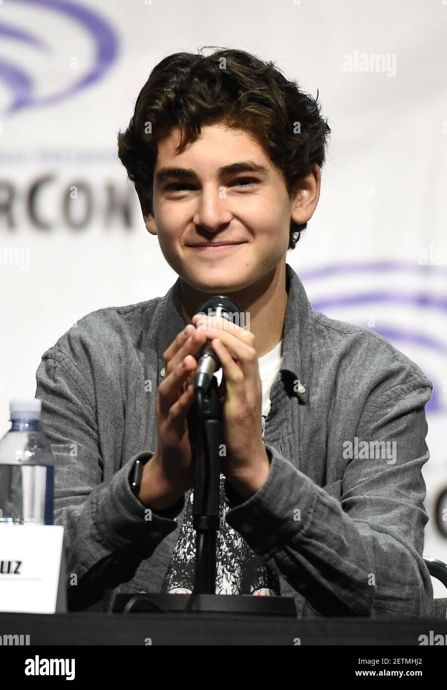 ANAHEIM, CA - 2 AVRIL : l'acteur David Mazouz pendant le panneau « Gotham » DE FOX au WonderCon 2017 au centre de congrès d'Anaheim le 2 avril 2017 à Anaheim, Californie. (Photo de Frank Micelotta/Fox/PictureGroup) *** Veuillez utiliser le crédit du champ de crédit *** Banque D'Images