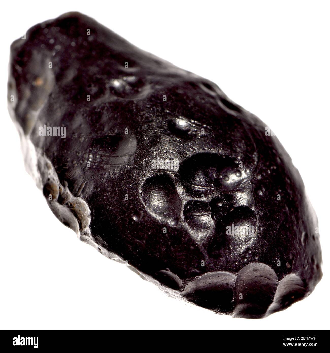 Indochinite /Tektite - verre métamorphiques formées à partir de la fusion de roches terrestres après l'impact de météorite et de refroidissement rapide Banque D'Images